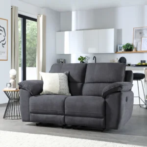 Eire 2 Seater Recliner Sofa, Black Premium Leather